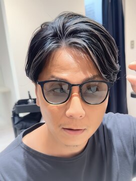 バース 梅田中崎町店(BIRTH) 50代40代白髪ぼかしシルバーメッシュバレイヤージュ