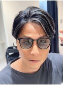 50代40代白髪ぼかしシルバーメッシュバレイヤージュ