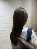 地毛風カラー×ロング｜うるツヤストレート