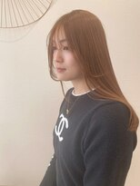 エフヘア レヴェリー(Fhair reverie)&nbsp;顔周りレイヤー　ブリーチなしハイトーンカラー　ベージュ