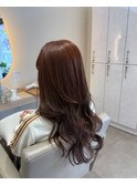 ブリーチなしダブルカラーマロンオレンジ3.9イメチェン
