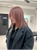 イメチェンピンクベージュ[表参道ダブルカラーケアブリーチ]