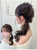 【白神】ねじりサイドポニーテール/推し活ヘアメ新宿