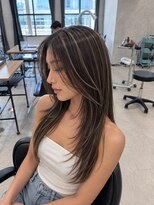 リーチェ(ReCHE by CAPA(旧:CAPA茅ヶ崎店)) ハイライトレイヤーカットダークパープル夏ミルクブラウン11