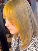 アース 会津若松店(HAIR&MAKE EARTH)&nbsp;イエローフェイスフレーミングボブ