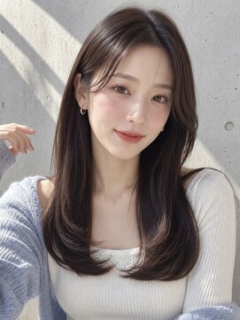 ノア 三宮店(NOA) 【NOA】韓国風ロングレイヤー×顔まわりレイヤー髪質改善カラー
