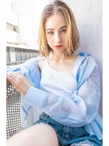 クラン(clan)&nbsp;外ハネボブセクションカラーグラデーションカラーペールベージュ