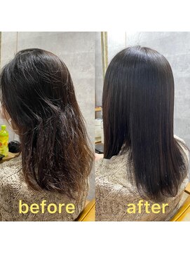 ナチュラル 富谷店(Natural) 縮毛矯正ケアルーガ×艶髪カラー 富谷 成田 泉 大和 利府