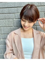 30代オススメ大人クビレショート☆前髪ローライト