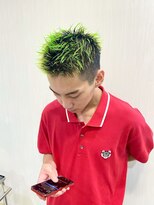 ギグスダブル 栄久屋大通店(gigs double)&nbsp;毛先カラー★ライムグリーン