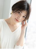 長めバング王道ハンサムショート
