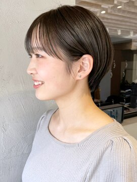 アイティーバイアルバム 八王子店(IT by ALBUM) ブラウンショート_外ハネボブセクションカラー_ba370021