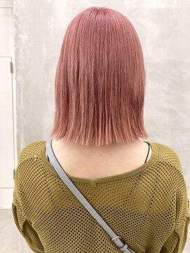 スー 渋谷(suu) ハイトーンインナーカラーピンクベージュフェイスフレーミング