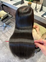 艶ロング　ビターブラック　暗髪　ストレートヘア