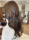 ミルクティーベージュカラー×30代愛されレイヤー