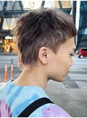 スパイキーマレットヘアブリーチハイトーンブロックカラー夏
