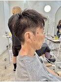 刈り上げベリーショートビジネスヘア短髪アップバングメンズヘア