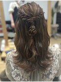 ヘアアレンジ結婚式大人ガーリー
