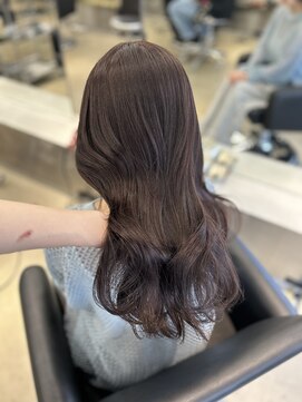 ペレ 栄店(PELE) デザインカラー/レイヤーカット/ウェットヘア/オリーブベージュ