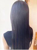 艶髪ダークグレージュ　髪質改善　前髪あり