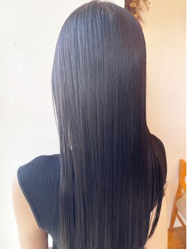 ヘアー ラボ(hair labo) 艶髪ダークグレージュ 髪質改善 前髪あり