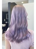 ラベンダーカラーダブルカラールーツカラーエンドカラー