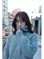 オグジュアリー 表参道(aux.) ミディアムレイヤー×ピンクパープル