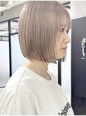 ラベンダーミルクティーペールベージュ大人ガーリーハイトーン