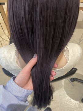 カイラ(KAILA) ラベンダーブラウンカラー透け感艶髪韓国ヘアロングヘア◎杉本