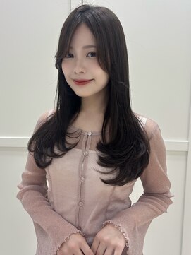 ソア 並木坂(Soa) 韓国ヘア/前髪カット/レイヤーカット/ベージュ/ミディアム
