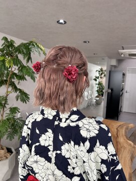 クム 横浜(qumu) 【qumu MARIKO】 浴衣ヘアアレンジ ×ツインアレンジ