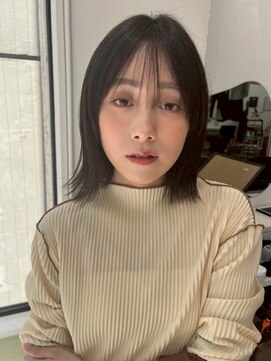 ハニーシブヤ(HONEY shibuya) レイヤーボブ/くびれヘア/外ハネ/黒髪/タッセルボブ/髪質改善3