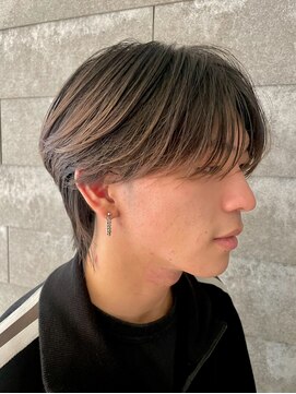 ニアウ 伊勢崎連取店(Niau) メンズマッシュウルフニュアンスパーマセンターパート