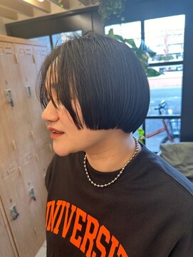 リサプラン(RISA plan) ショートボブ/ストレート/ブルーカラー/地毛風/西新/百道浜