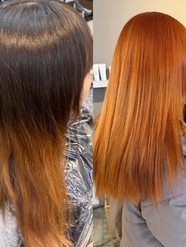 派手髪・ハイトーンカラー・デザインカラー・ブリーチ専門美容室の写真/デザインカラーも内部補修トリートメントで◎ダメージ最小限施術で理想の髪色と艶を叶えます！