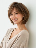 ヒマル 学芸大学(Himaru)&nbsp;大人女性/ヘアセット黒髪/ボブルフ/ネビージュ/小顔/ワンレン