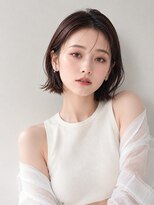 アースコアフュールボーテ 佐野新都市店(EARTH coiffure beaute)&nbsp;耳掛けミニボブ × シアーブラウン