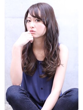 リル 西宮(LiL') 【LiL'西宮】ウェービーグラマラス_斜めバング_ブラージュ