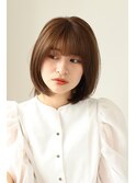 髪のお悩み改善！コスメストレートでサラサラのシフォンボブ