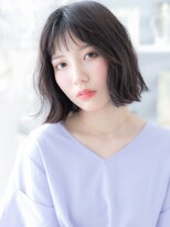 カバーヘア 上尾西口店(COVER HAIR)&nbsp;バレイヤージュ大人かわいいくせ毛風小顔ボブb上尾20代30代40代