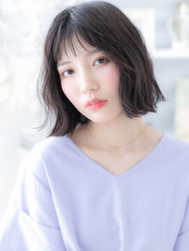 カバーヘア 上尾西口店(COVER HAIR) バレイヤージュ大人かわいいくせ毛風小顔ボブb上尾20代30代40代