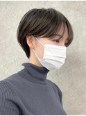 大人耳かけショートボブ ダークトーンアッシュ イルミナカラー