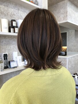 キャアリー(Caary) 福山美容室caary大人気イルミナカラー　アッシュブラウンミディ
