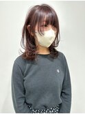 【Anli☆岩瀬萌】ピンクラベンダー レイヤー 小顔カット