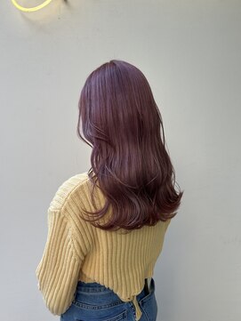 アジールヘア 北千住駅西口店(agir hair) ピンクカラーモーブカラー 暖色カラーケアブリーチ 10代北千住