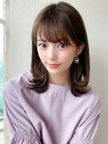 アフロート ディル(AFLOAT D'L)&nbsp;大人可愛い くびレイヤー 2wayバング  グレージュ エモージュ