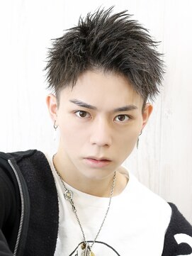 ベーア(Bar) スパイキーアップバングメンズショート短髪ツーブロック刈り上げ