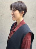 short/切りっぱなしボブエアリーロング美髪ピンクブラウン