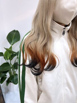 リル 溝の口(LiL) 狐カラー/溝の口/ブリーチ/ダブルカラー/レイヤーカット