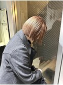 切りっぱなしボブ エアリーロング 美髪 ピンクブラウン